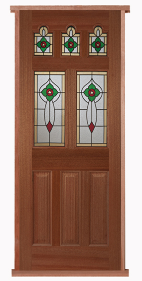 Ealing Rose Hardwood External Pre-hung Door Set